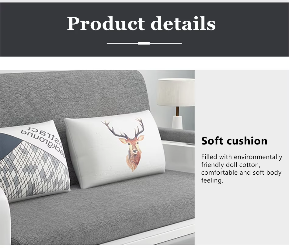 Close-up of the high-quality fabric on the Japanese sofa bed