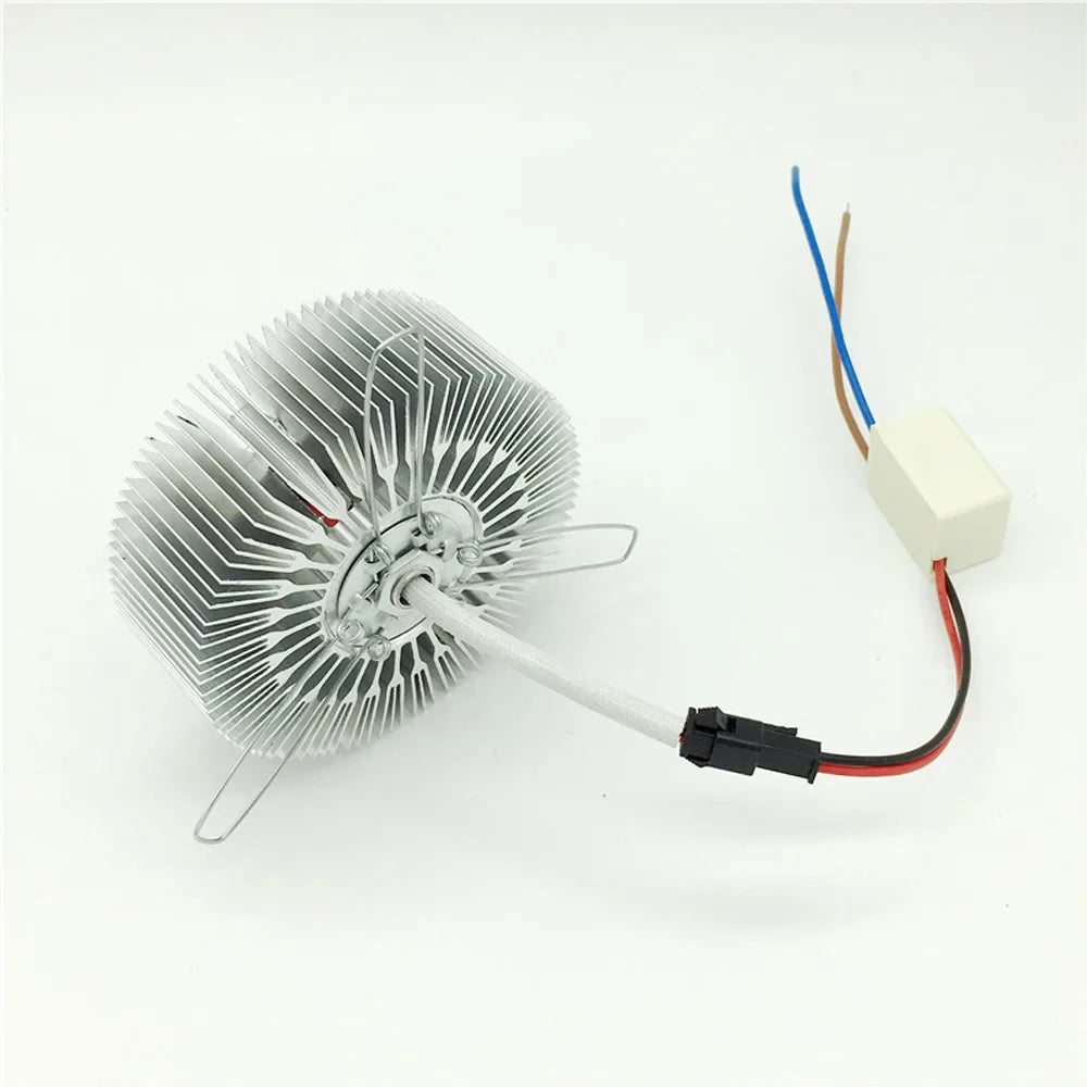 Close-up detail of the aluminum body of the Sunburst Art LED Ceiling Light