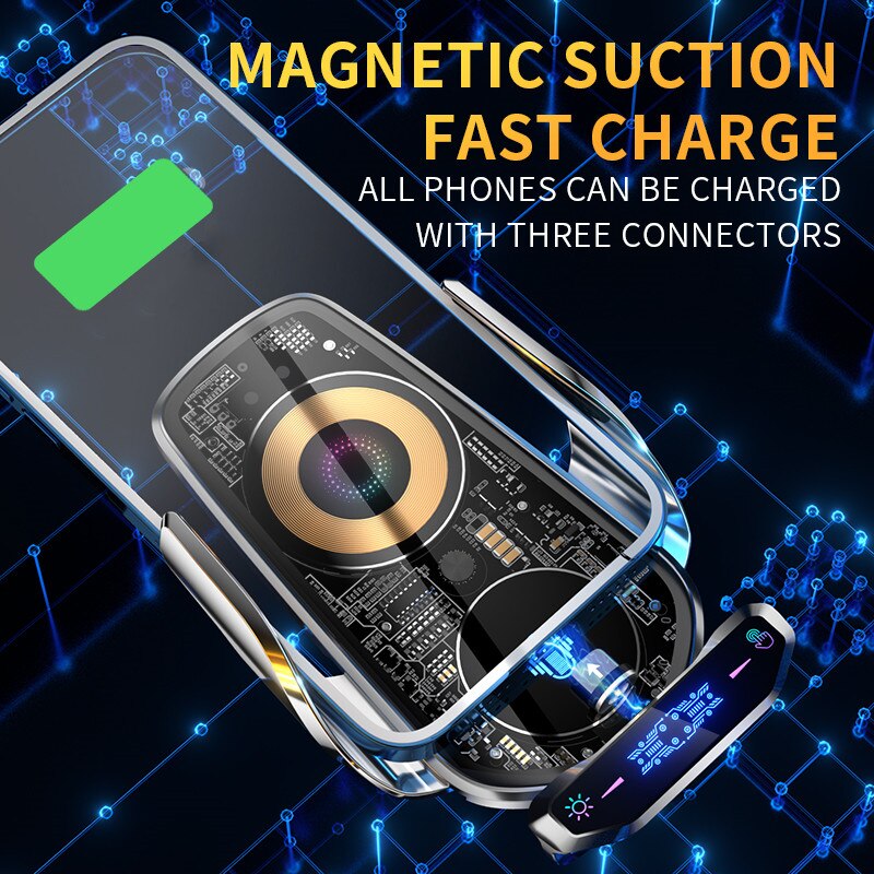 A demonstration of the car phone holder's versatile 360-degree rotation