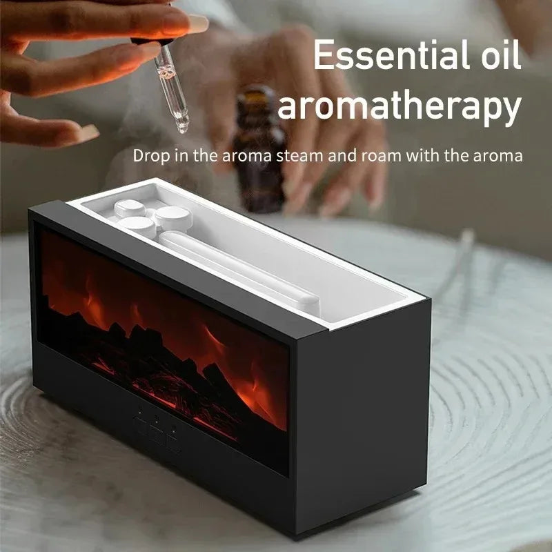 Fireplace humidifier with remote control for easy use