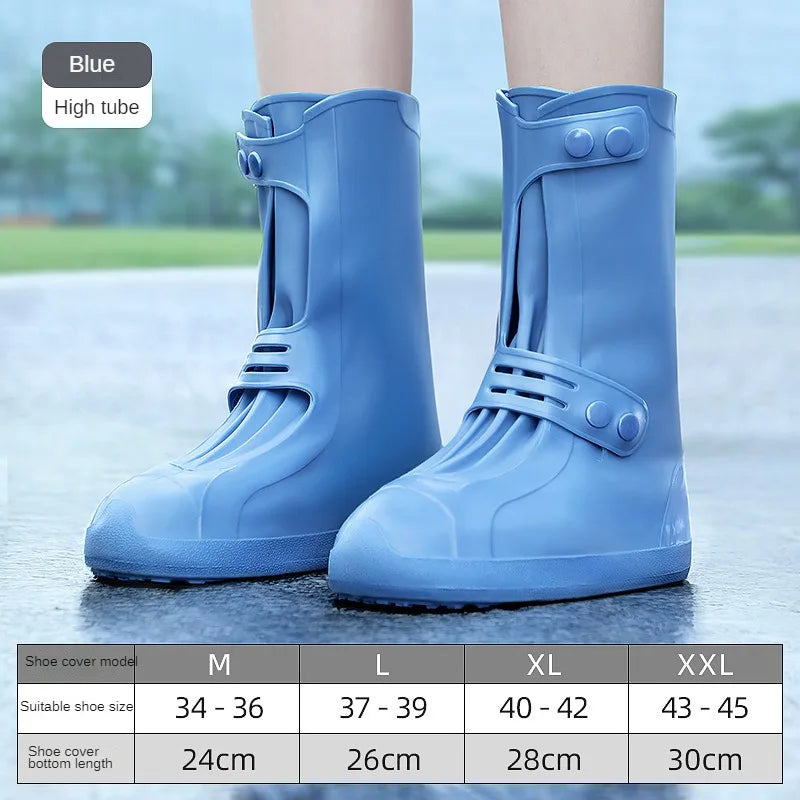 Foldable and portable silicone shoe covers for travel