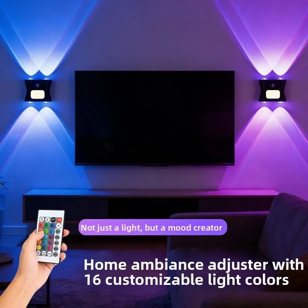 Specifications and dimensions of the Color Flow Motion Sensor Wall Light