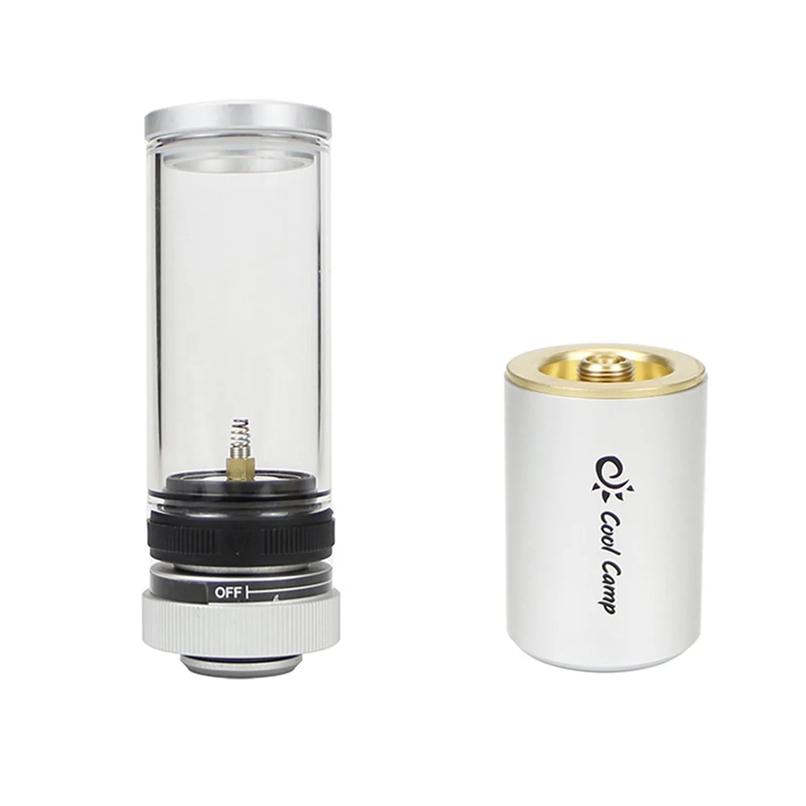 The warm, natural light of the Nature Lume Camping Lantern in use