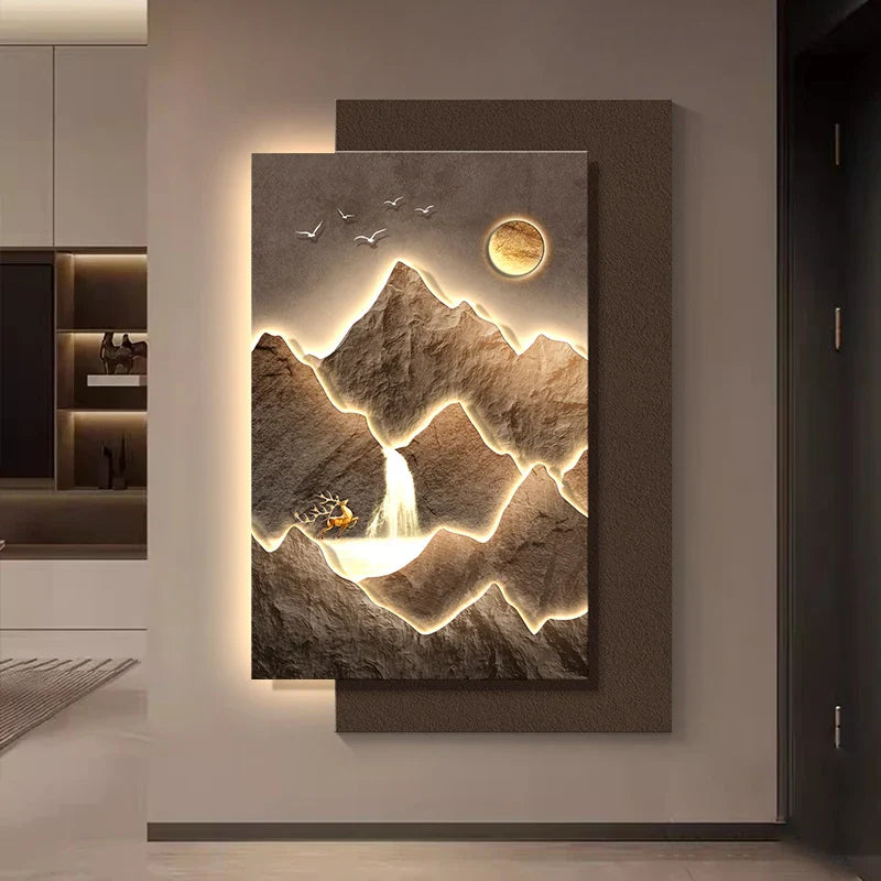 Remote control for the dimmable Mountain Landscape Wall Art