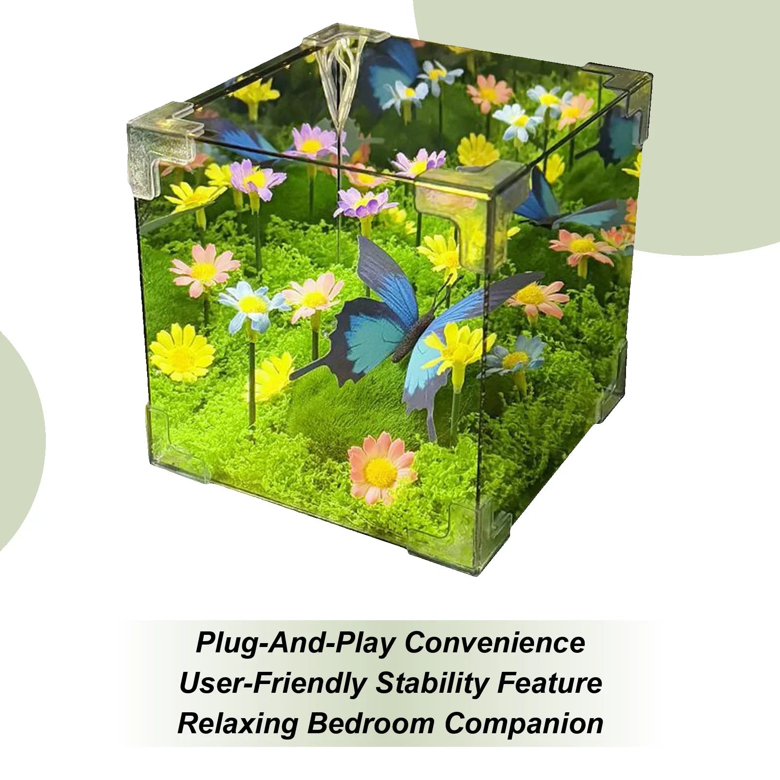 USB powered butterfly garden night light for home decor