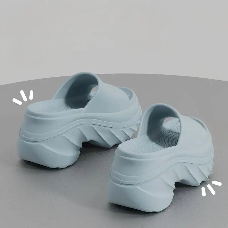 A creative gift idea: versatile platform slippers for indoor and outdoor wear