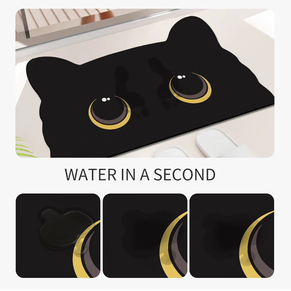Cute Animals Quick-Dry Bathroom Mat perfect for kids' rooms
