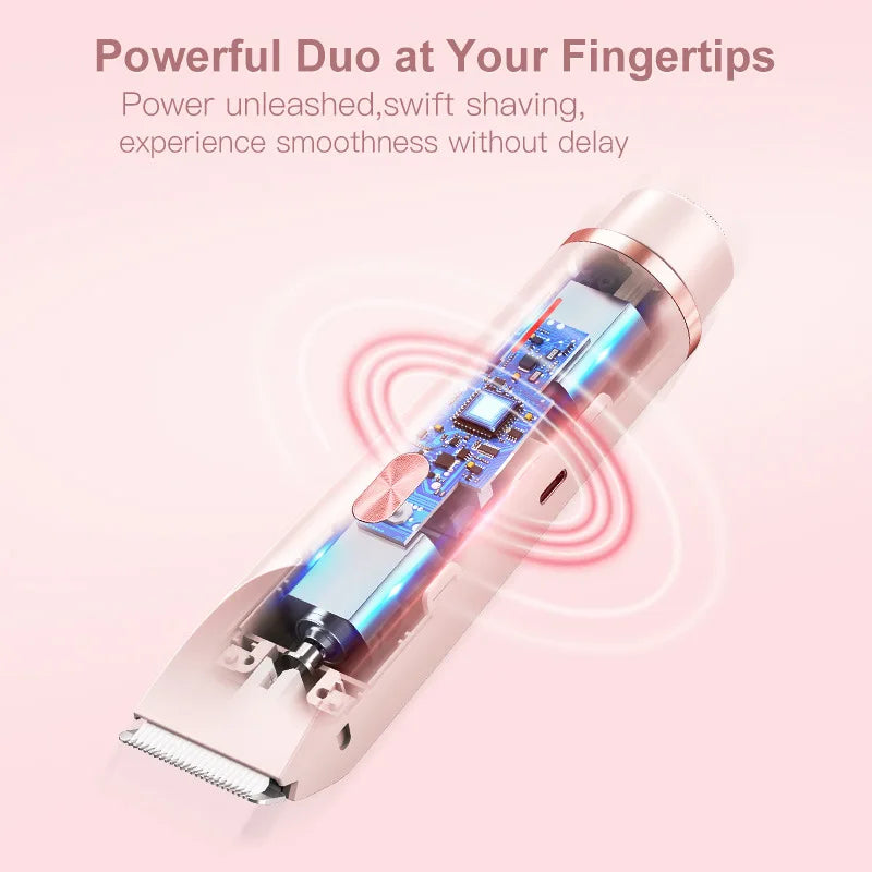 Showcasing the precision of the facial shaver head