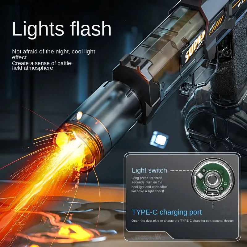 Customizable parts of the electric water blaster gadget