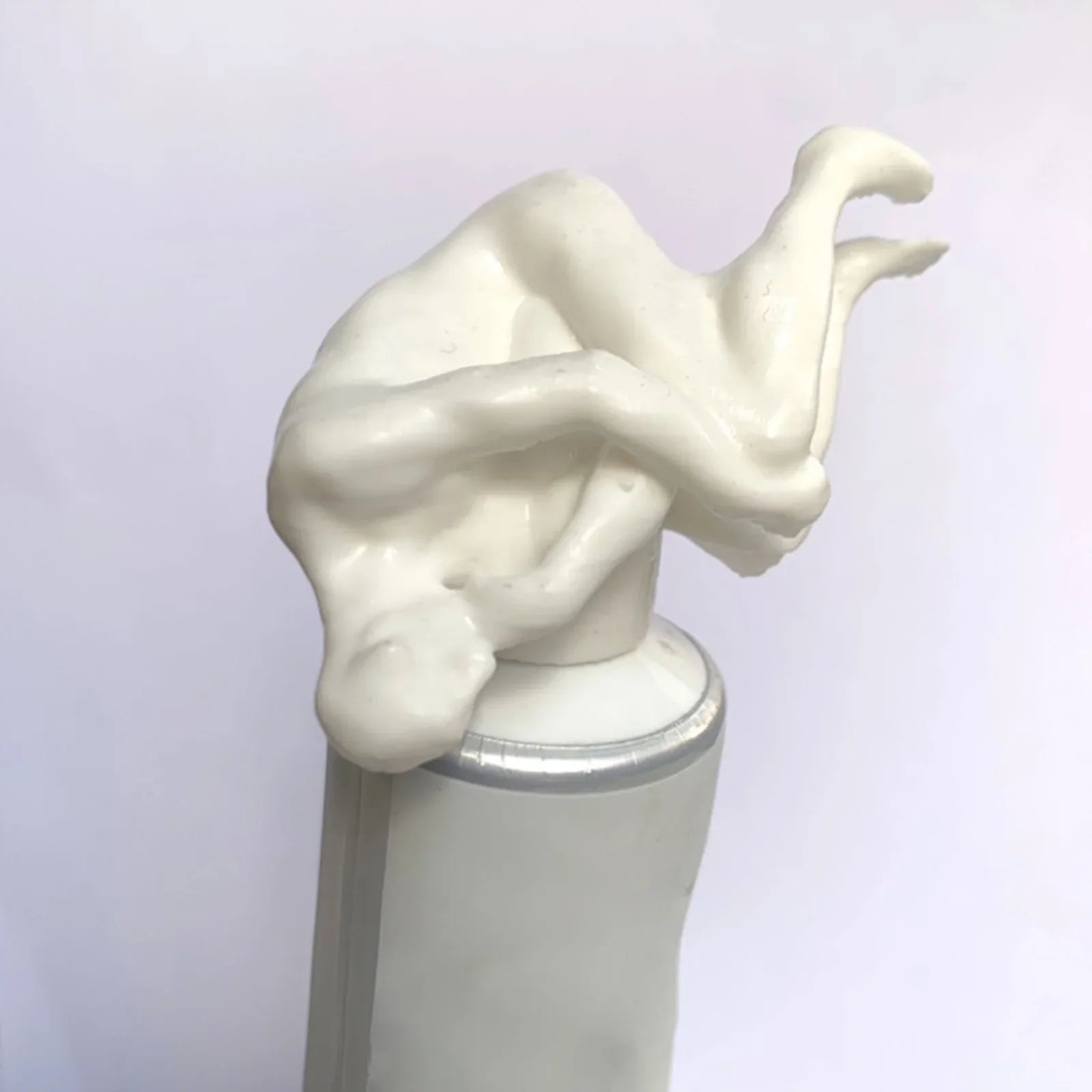 Another angle of the funny 3D printed toothpaste topper