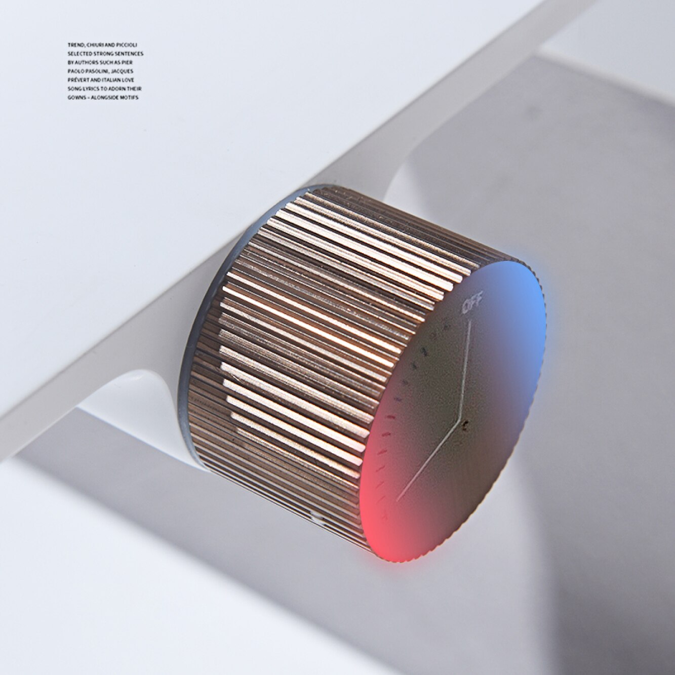 Multiple angles of the futuristic faucet showcasing its design and dimensions.