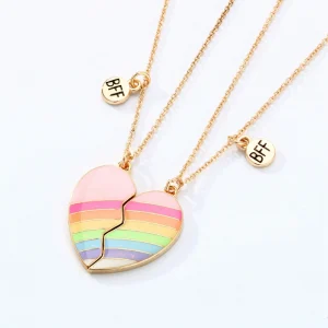 Magnetic couples pendant necklace symbolizing connection