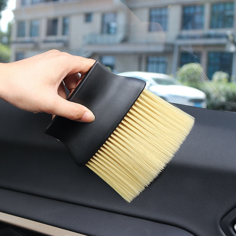 Car Dust Sweep Detailing Brush in action