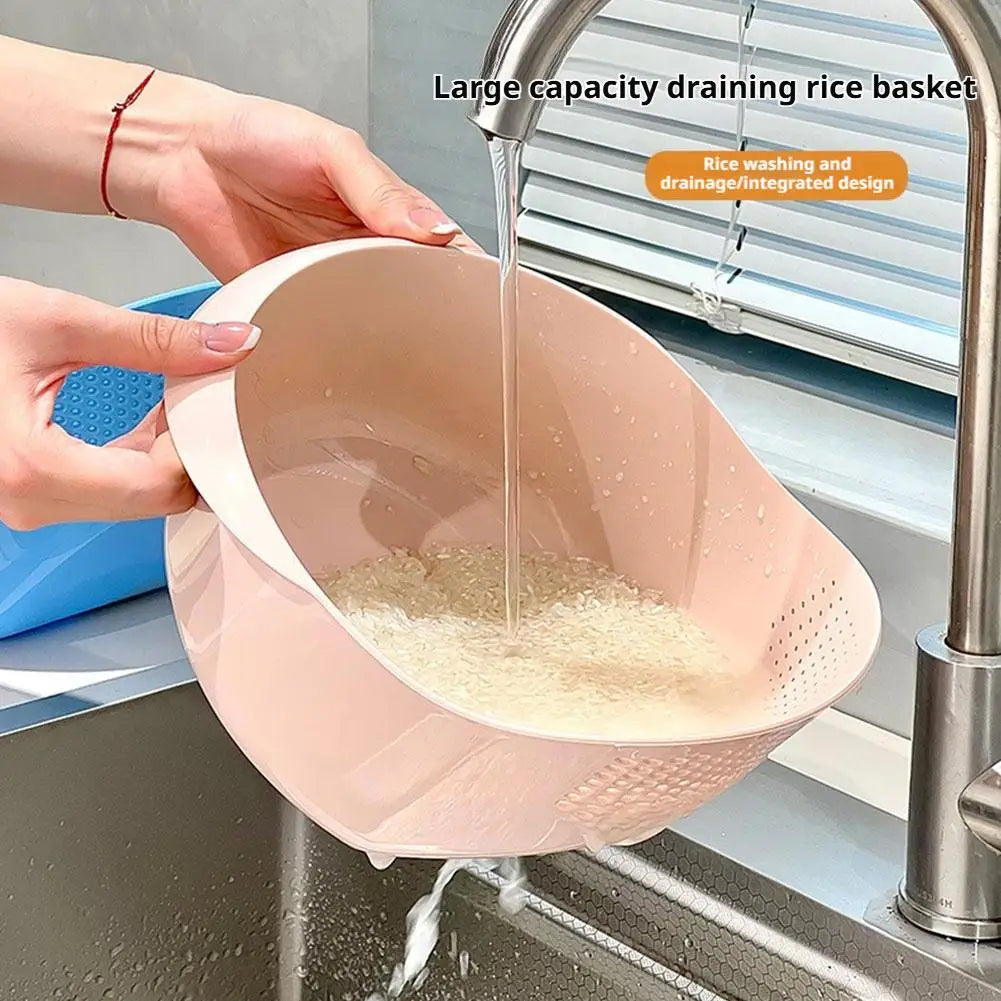 Showcasing the different colors of the Veggie & Fruit Wash Easy Drain Basket