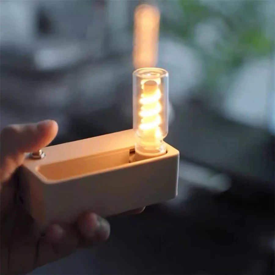 Mechanical Flip Rechargeable Night Lamp shown in a modern home setting