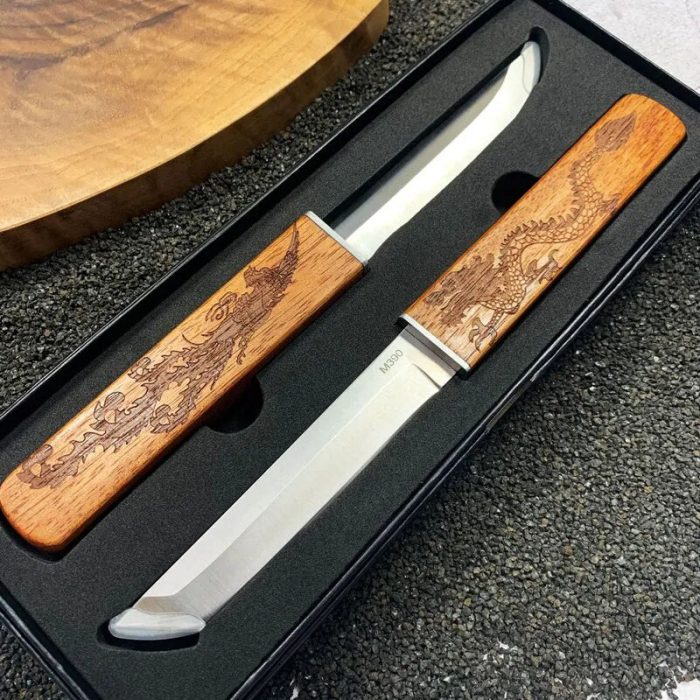 Artistic dual-edge kitchen knife for precision