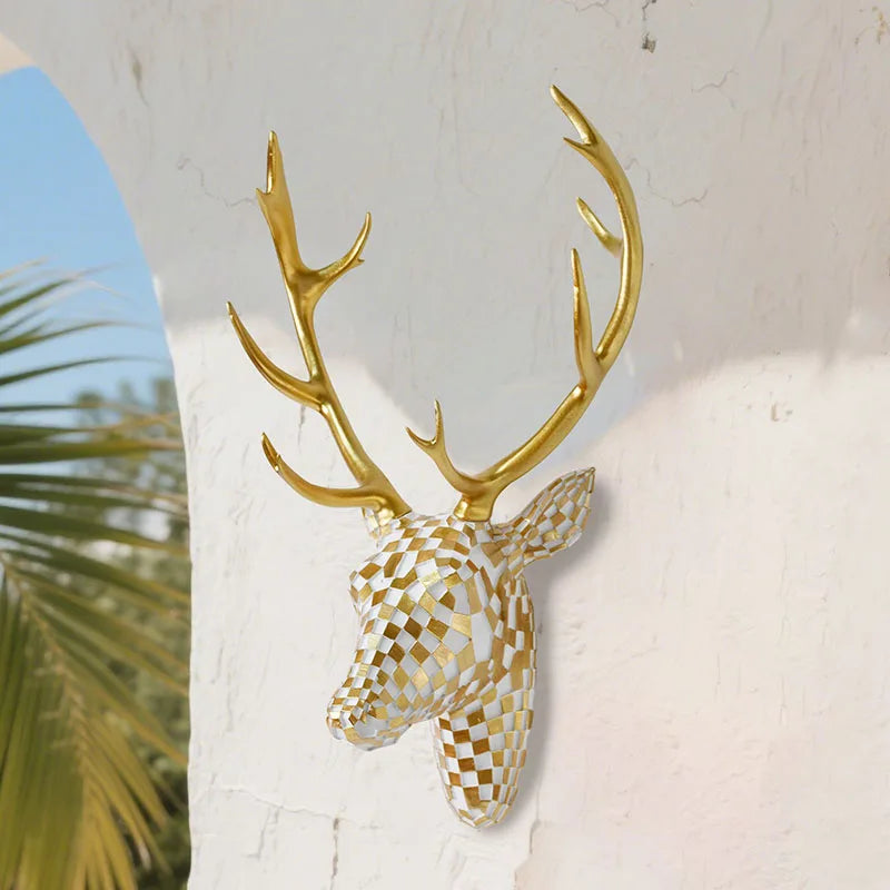 Side profile of the artistic deer wall art