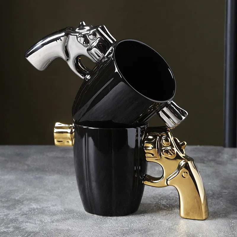Detailed view of the Revolver Grip Mug handle