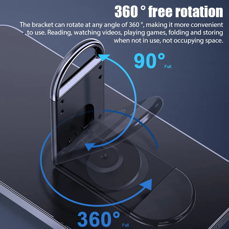 Using the phone stand for hands-free vertical and horizontal viewing