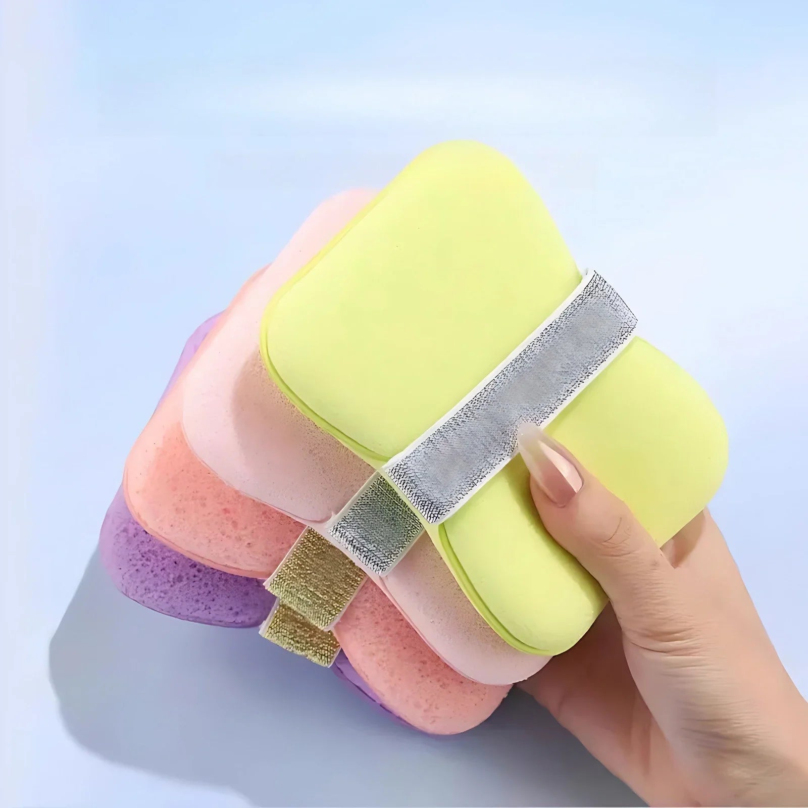Close-up of the soft cotton texture of the Eco-Friendly Bath Soap Mesh