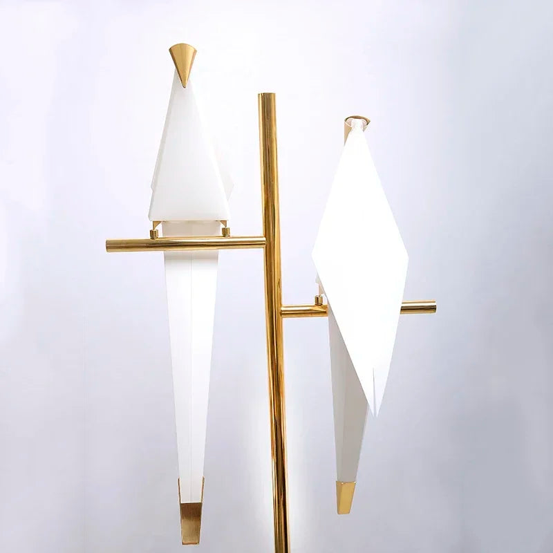 Unique Origami Bird Sculptural Floor Lamp gift idea