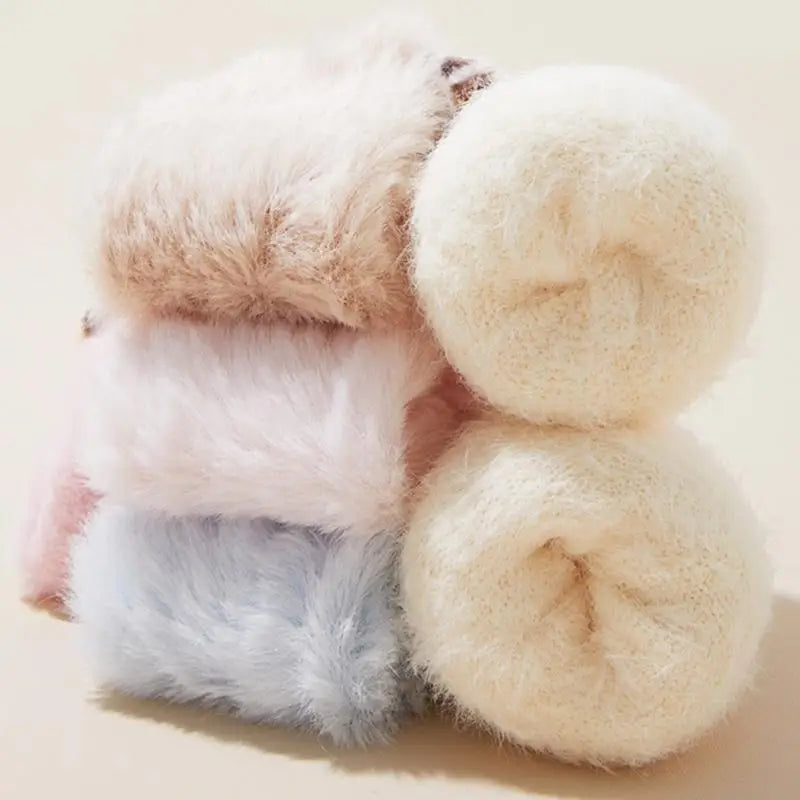 Detailed view of the high-quality knit material of the soft socks