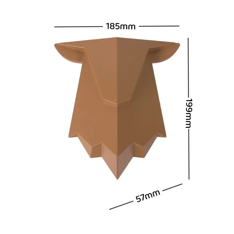 Detailed specifications and sizing of the Geometric Deer Artsy Wall Lamp