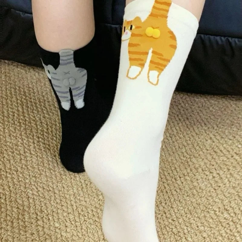 Various designs of the perfect gift socks for cat lovers