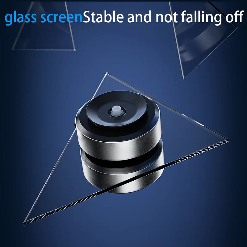 A smartphone securely mounted on the universal car holder