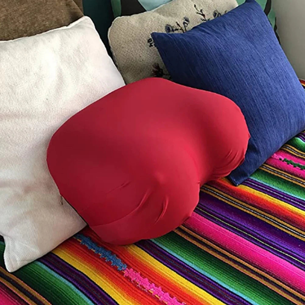 The pillow with its removable and washable cover