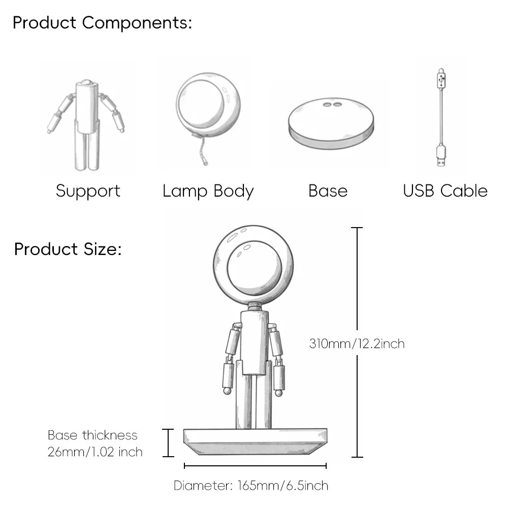 Lifestyle present showing the lamp's flexible joints