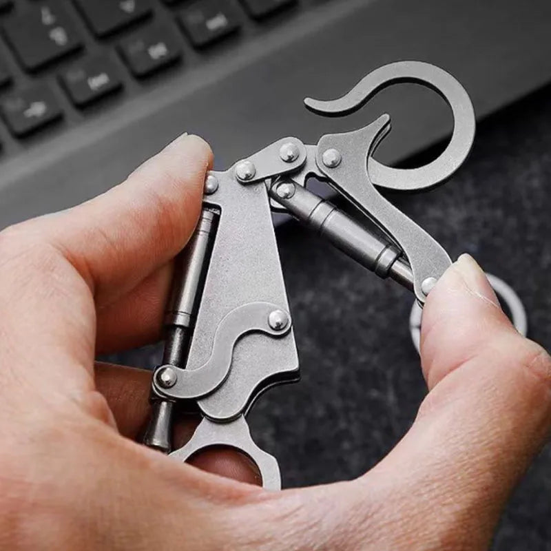 The Urban Tactical EDC Keychain attached to a set of keys, ready for everyday carry