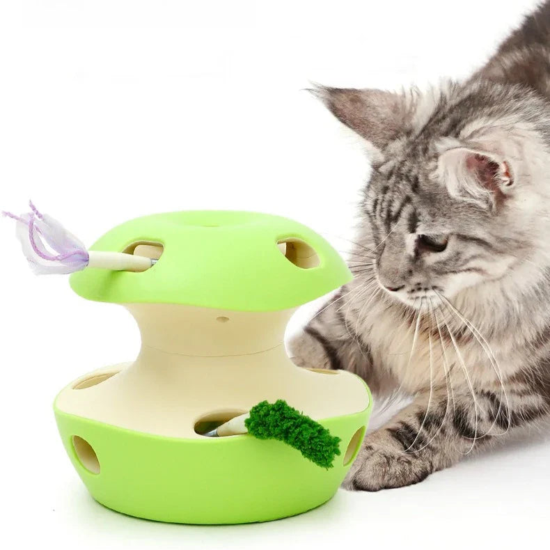 A perfect gift for cat lovers the Apple Style Automatic Teaser in its packaging