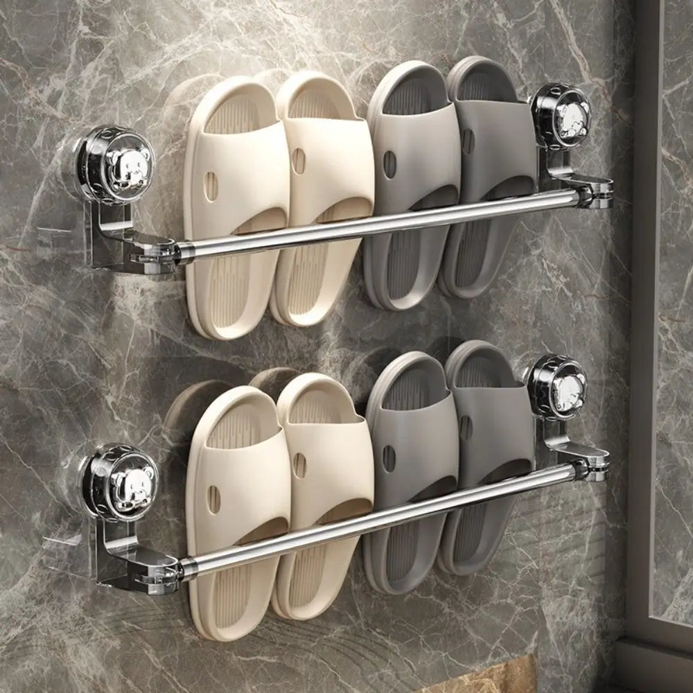 Close-up of the strong suction cup on the towel storage rack