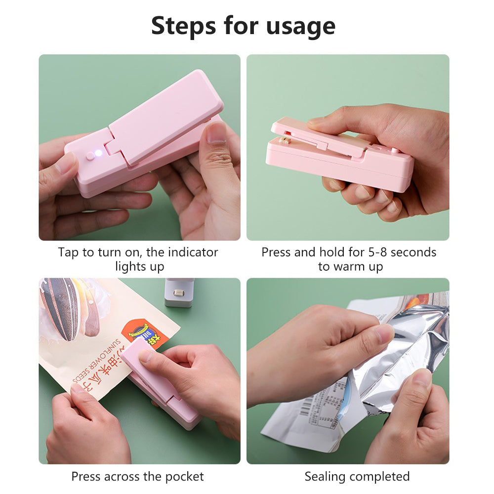 USB charging port on the mini bag sealer gadget