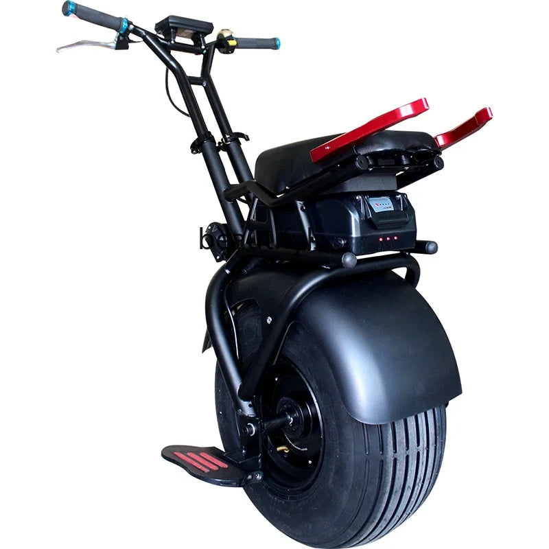 Rider enjoying an eco-friendly commute on the electric unicycle