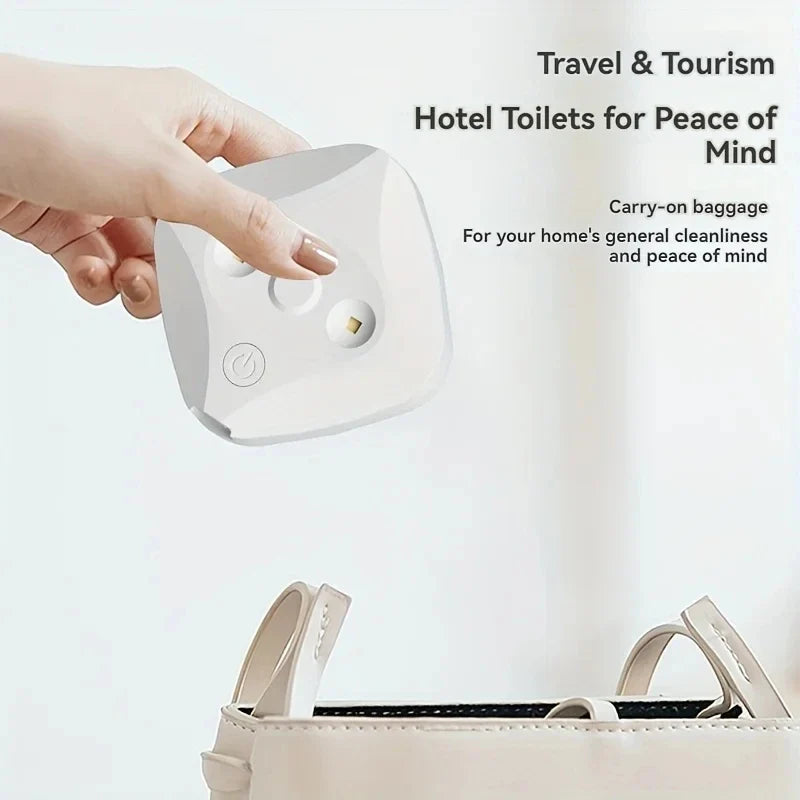 Close-up of the Smart Toilet Wall-Mounted LED Toilet Cleaner in action