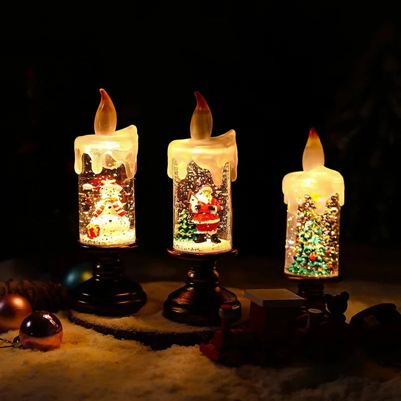 Snowfall Crystal Christmas Candle Light as a unique gift idea for the holidays