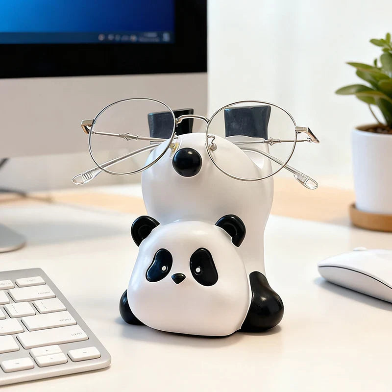Unique Upside Down Panda Eyeglass Holder gift idea on a clean background