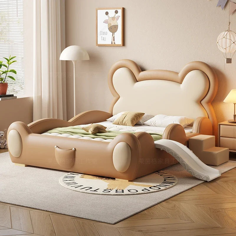 Kid-friendly slide and stairs on the Bear Kids Bed