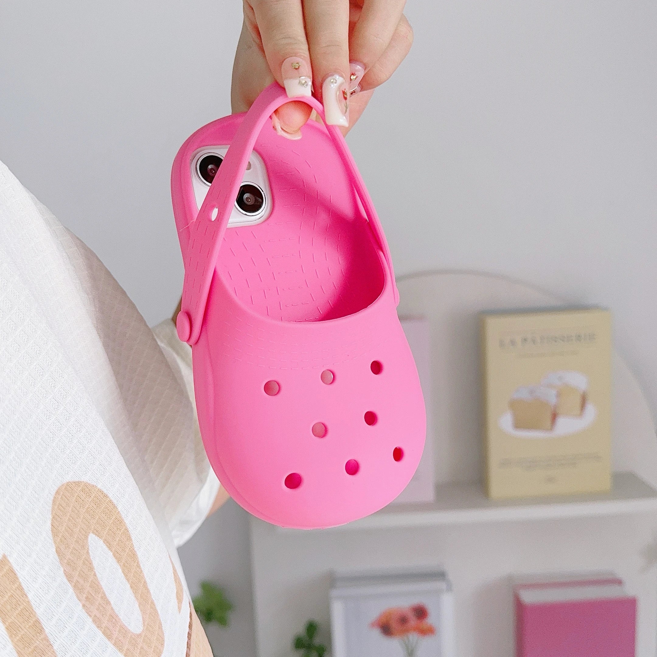 Side view of the Mini Slippers Shockproof Funny iPhone Case