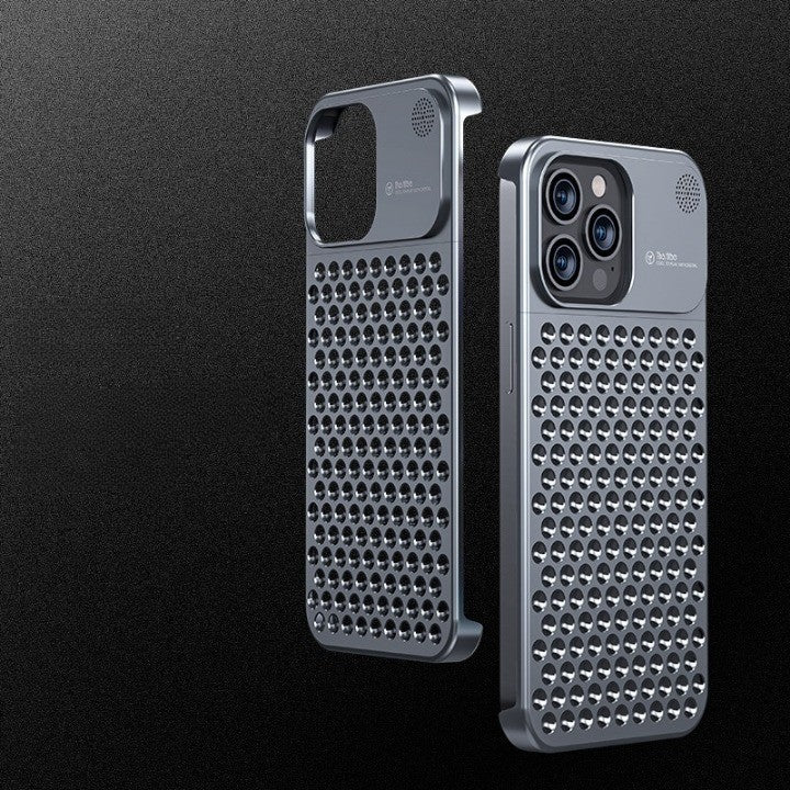 Metal Vent Premium Aluminum Alloy iPhone Case in starry sky gray