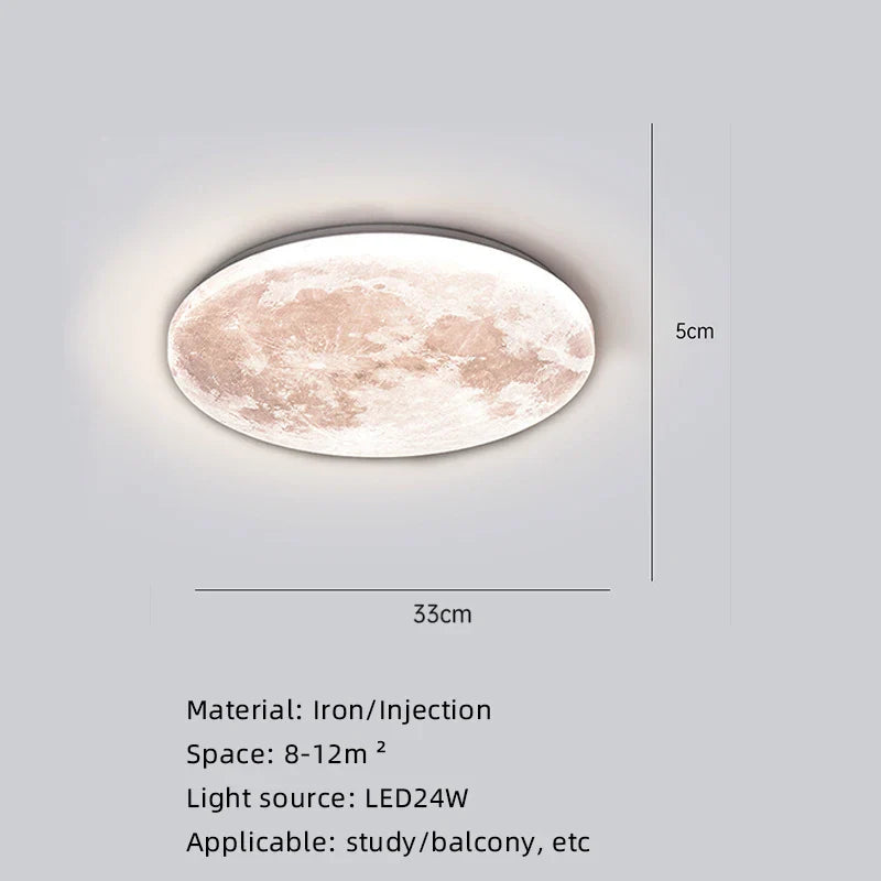 Close-up of the artistic moon lamp surface