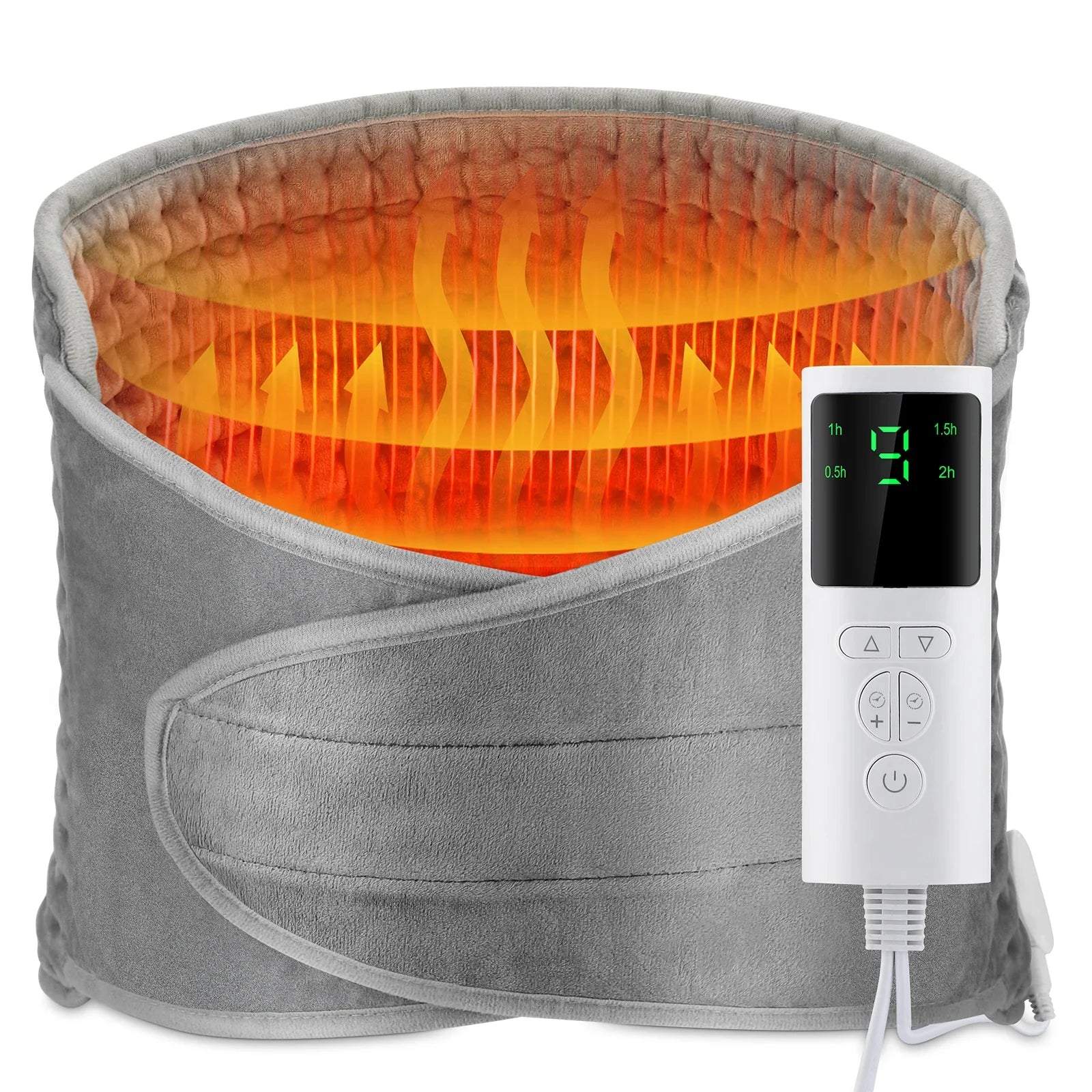 Demonstration of the adjustable and secure wrap design of the lumbar support belt