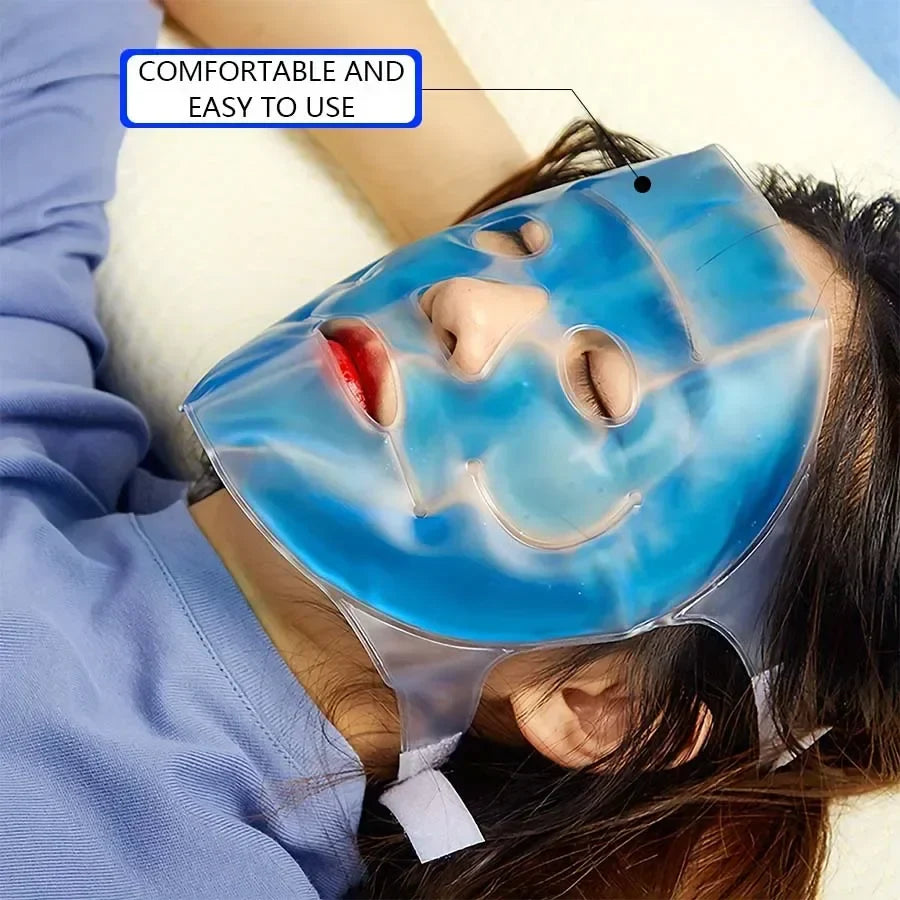 Soft pliable gel interior of the skin-friendly relaxation mask