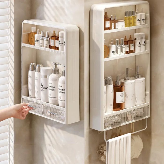 Punch-Free Bathroom Shelf