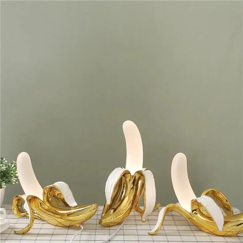 Standing style of the Glow Peel Banana Lamp