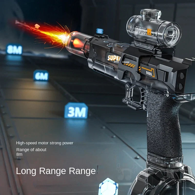 Long range accuracy of the flame effect water gun