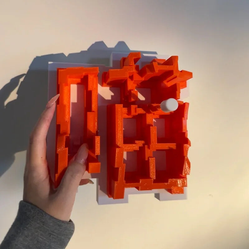 Close-up of the creative night lamp design showing the silhouette cutout