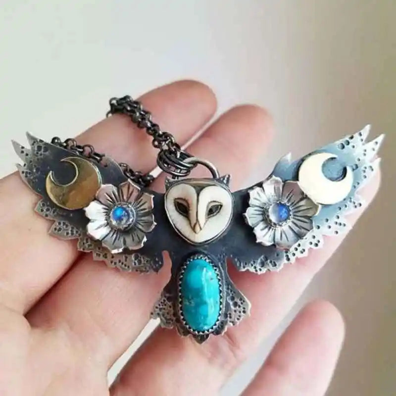 Vintage-inspired owl necklace for daily wear